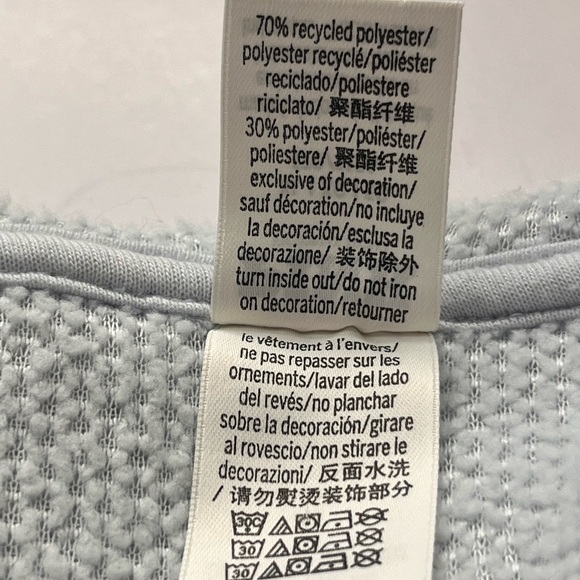 PINK Victoria's Secret Hydrangea Blue Oversized Cozy Sherpa Pullover Hoodie - Picture 9 of 10